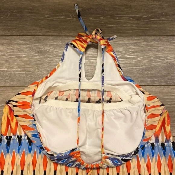 ATHLETA SUNSET HALTER MAXI DRESS SIZE MEDIUM - Picture 3 of 7